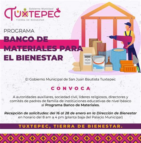 Gobierno Municipal Tuxtepec Lanza Convocatoria Para El Programa Banco