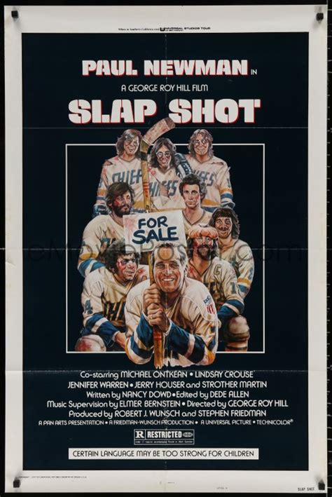 8t801 Slap Shot 1sh 1977 Paul Newman Hockey Sports Classic Great Cast