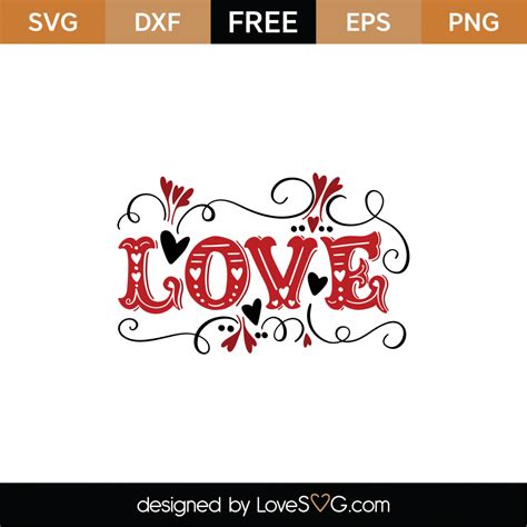 Free Love SVG Cut File | Lovesvg.com
