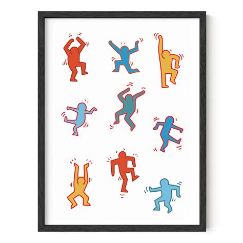 Buy Haus And Hues Keith Haring S Dance Figures Keith Haring Wall Art