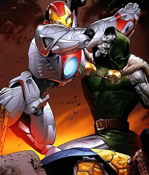 Iron Man Tony Stark Vs Doctor Doom Doctor Victor Von Doom Marvel Comics Art Marvel Fight