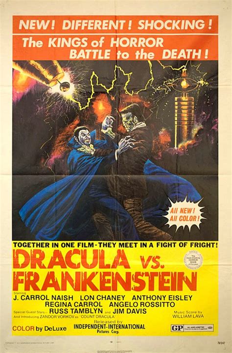 Dracula Vs Frankenstein 1980 Us One Sheet Poster Dracula