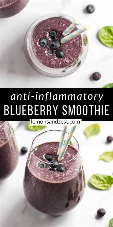 Anti Inflammatory Blueberry Smoothie Recipe Blueberries Smoothie