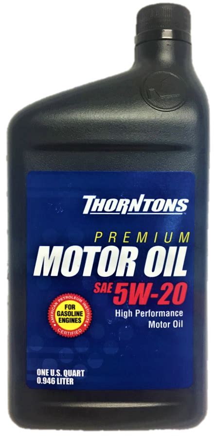 Thorntons Premium Motor Oil Sae 5w 20 Api Snilsac Gf 5