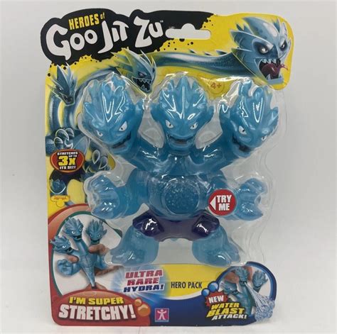 Goo Jit Zu 37346 Hydra The 3 Headed Dragon Blue Figure Very Rare Ebay