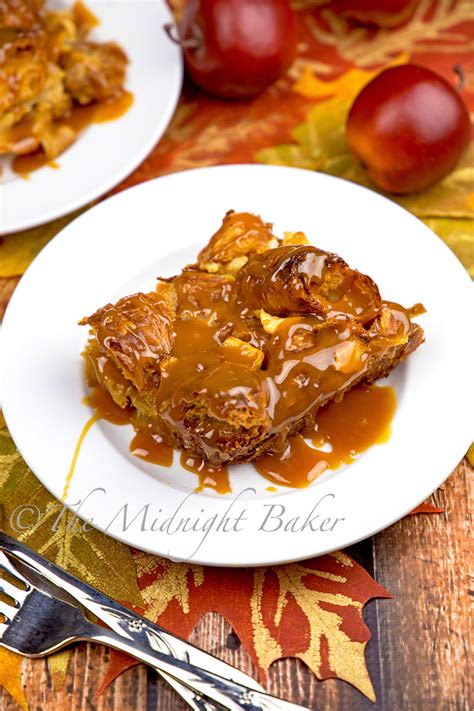 It is best very lightly toasted in a toaster or toaster oven and it will be buttery and flakey and delicious. Caramel Apple Croissant Bread Pudding - The Midnight Baker