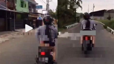 Viral Video Wanita Pamer Celana Dalam Saat Naik Motor Polisi Ungkap