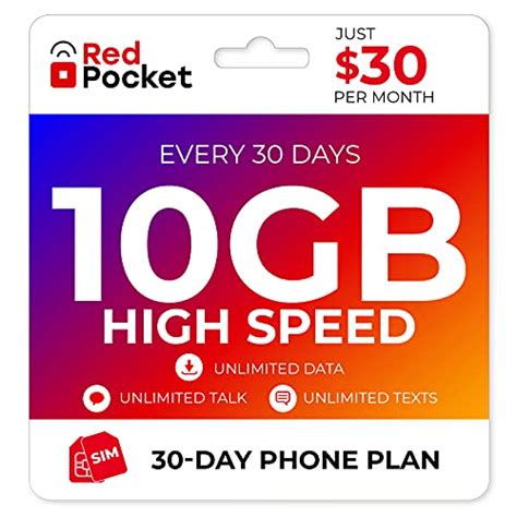 Best Buy Red Pocket Unlimited Phone Plan 10gb Of 5glte Data Free