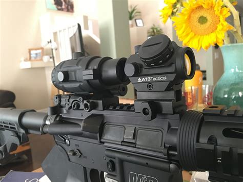At3™ Magnified Red Dot Kit Includes Red Dot Riser And 3x Magnifier