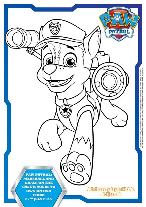 Tiger paw print coloring page sketch coloring page. Paw Patrol Colouring Pages and Activity Sheets - In The ...