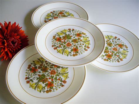 Vintage Corelle Indian Summer Lunch Plates Set Of 4 85 Etsy