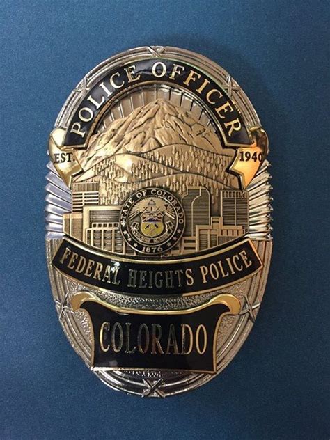 Federal Heights Police Department Colorado Police Officer Badge
