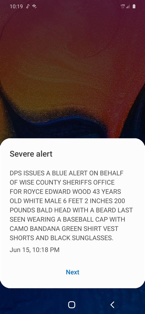 what is a blue alert on my phone geography38