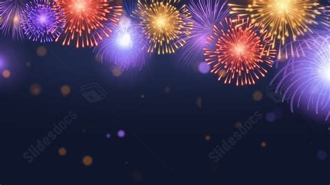 White Dark Fireworks New Year Happy Festival Powerpoint Background For Free Download Slidesdocs