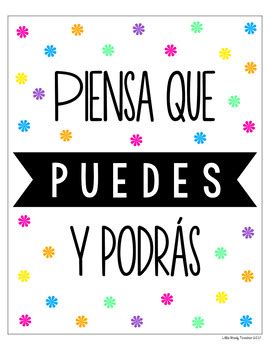 If possible, you can attach one or more files so that we can get a better feel of the scope of the project. Spanish Inspirational Quotes - Posters by Little Rhody Teacher | TpT