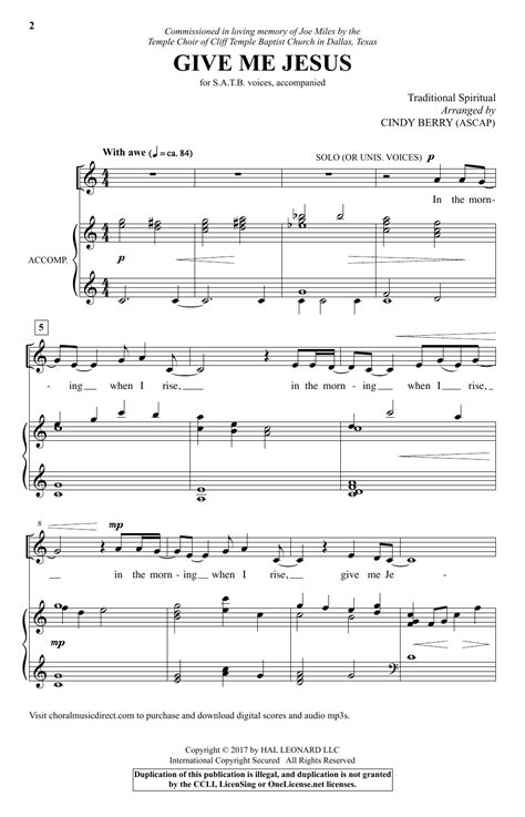 Cindy Berry Give Me Jesus Sheet Music Pdf Notes Chords Sacred
