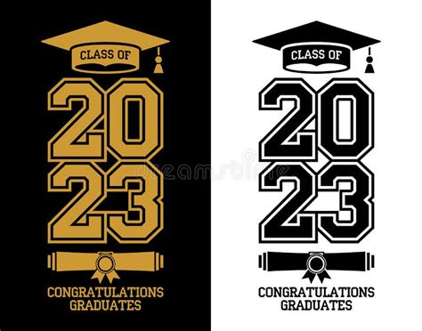 2023 Graduate Class Logo Stock Vector Illustration Of Diploma 255290041