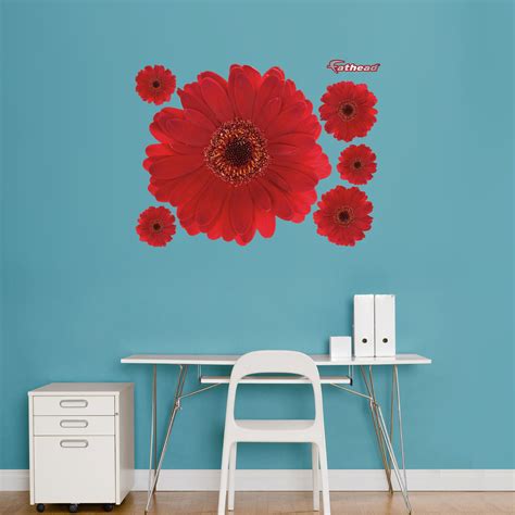 Large Daisy (Red) - Large Removable Wall Decals | Home decor, Removable wall decals, Simple decor