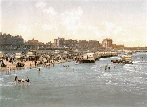 Circa 1890s 1900 Beach And Ladies Bathing Place Margate England
