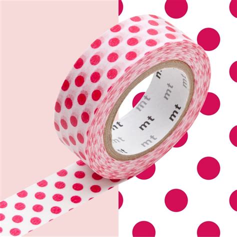 masking tape mt 1p motif pois rouge dot red 15 mm x 10 m