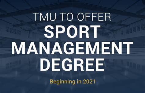 Tmu To Offer Sport Management Degree The Masters University