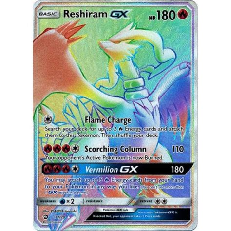Maybe you would like to learn more about one of these? Reshiram GX 71/70 Full Art Secret Rainbow Rare Pokemon ...