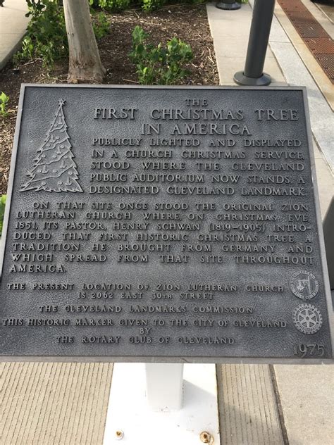 Read The Plaque The First Christmas Tree In America