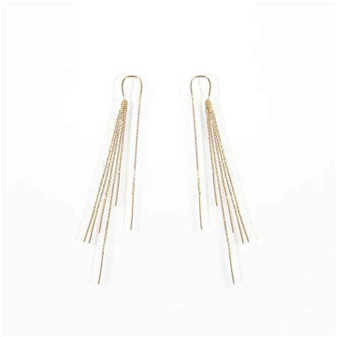 Multi Chain Pull Through Earrings Sarah Appleton Jewelry