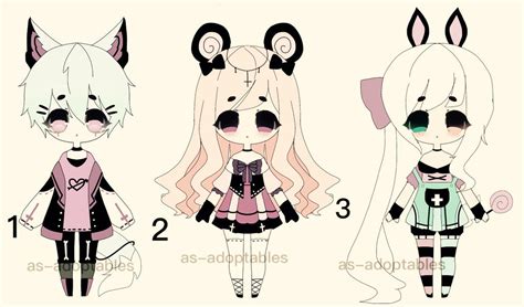 Pastel Goth Adoptable Batch Closed By As Adoptables On Deviantart
