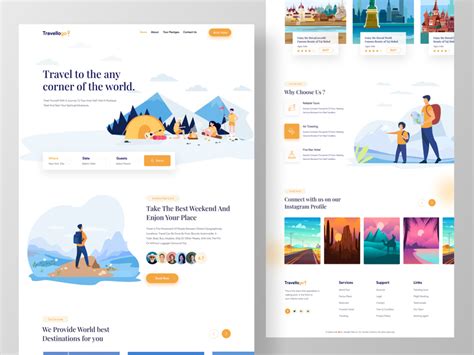 Travel Web Ui Landing Page By Abdullah Mamun For Twinkle On Dribbble