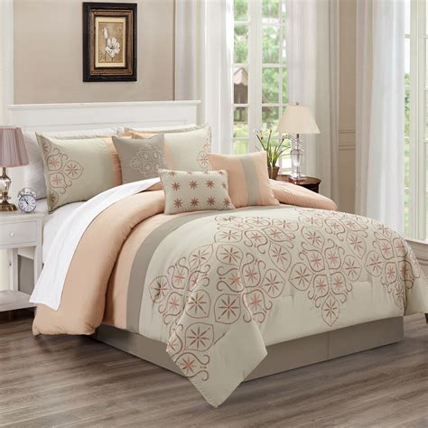 These include fitted sheets, flat sheets, blankets, duvet inserts, duvet covers, comforters, quilts, pillows, pillowcases and decorative pillows. Unique Home Phile 7 Piece Collections Comforter Set ...