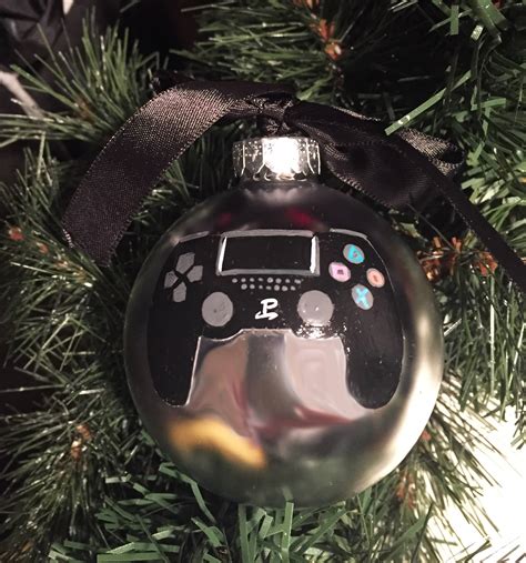 Personalized Game Controller Christmas Ornament Black Xbox One