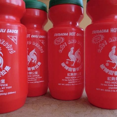 Hot Sauce Bidon Bottle Sriracha Water Bottle