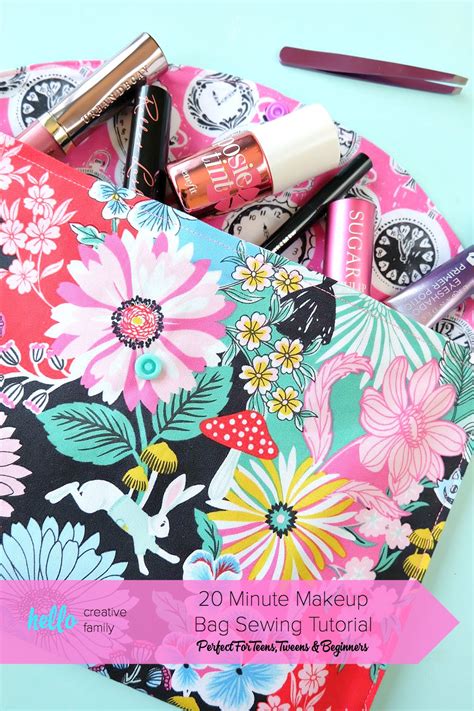 20 Minute Makeup Bag Sewing Tutorial Perfect For Teens