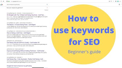 Beginner S Guide On How To Use Keywords For Seo Youtube