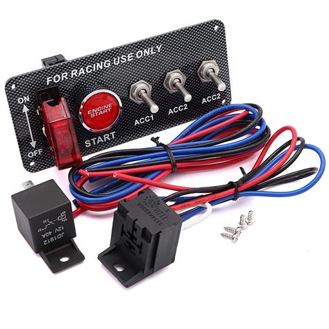 Buy Fuzbaxy 12v Ignition Switch Panel 5 In 1 Racing Car Engine Start