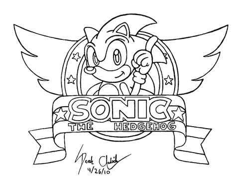 Sonic Logo Line Art Dibujos De Sonic Para Colorear Transparent Png Images