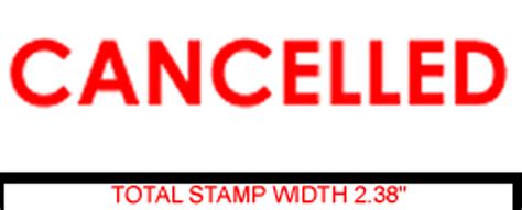 Cancelled Rubber Stamp For Office Use Self Inking Melrose Stamp Company