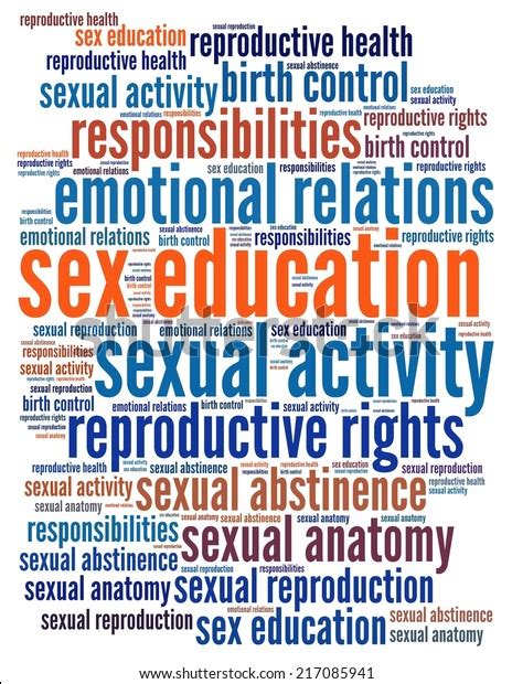 Sex Education Word Collage Stock Illustration 217085941