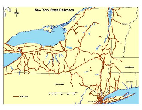 Railroad Map Of New York State Map Of World