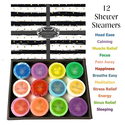 Purelis Shower Steamer T Box Set Of 12 Aromatherapy Shower And Bath Bombs Individually