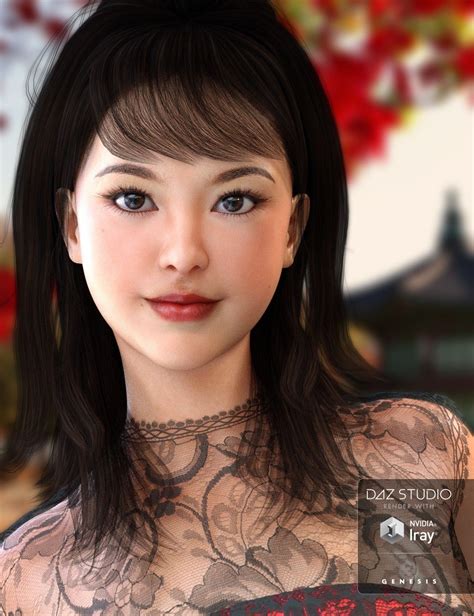 a woman with long black hair and tattoos on her chest is looking at the camera