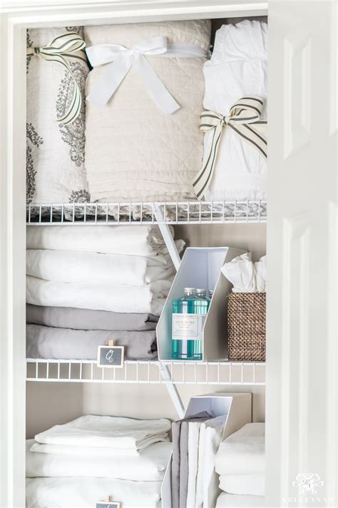 A Small Organized Linen Closet And Ideas To Store Bulky Bedding