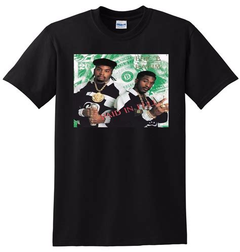 Eric B And Rakim T Shirt Paid In Full Album Cover Tee Small Medium