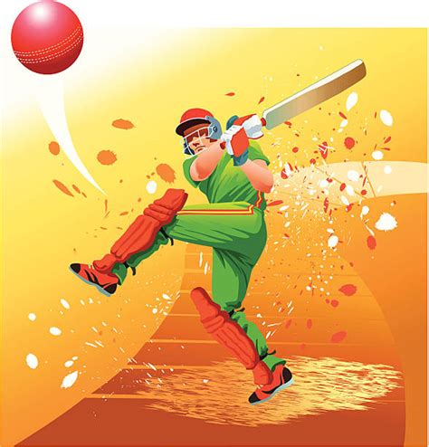 Cricket Player Illustrations Royalty Free Vector Graphics And Clip Art