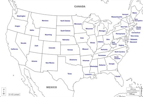 Estados Unidos USA Mapa Gratuito Mapa Mudo Gratuito Mapa En Blanco