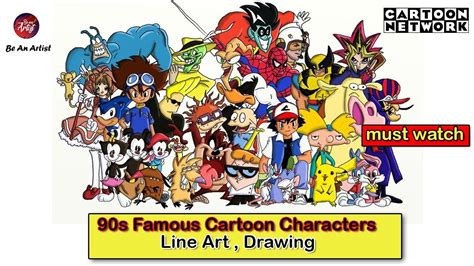 90s Cartoon Characters Art
