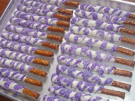Pretty In Purple Pretzel Rods Chocolate Covered Pretzels Chocolate