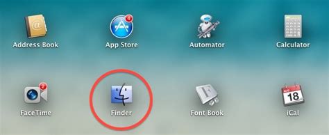 Open Mac OS X Finder From LaunchPad