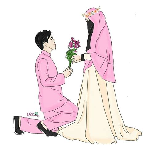 Download now gambar sweet couple cartoon korea pictandpicture org. Paling Populer 47+ Gambar Kartun Muslimah Couple Terpisah